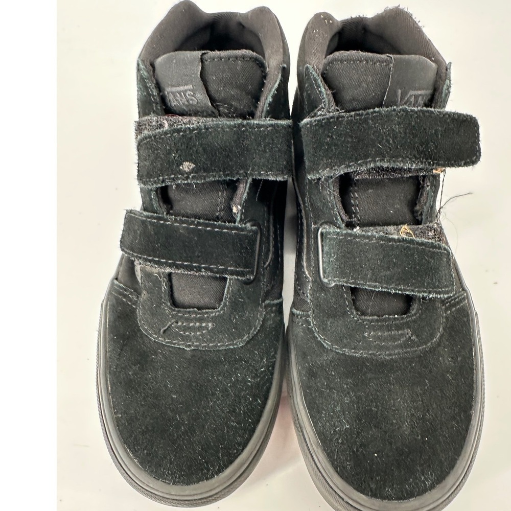 Vans Ward V Mid Black Suede Canvas Strap Skate Shoes Kids Youth Size 3 500714 - Picture 2 of 9